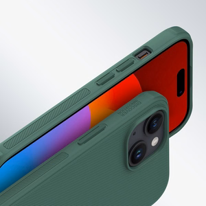 Nillkin Super Frosted Shield Pro pastiprināts apvalks iPhone 15 Plus - zils