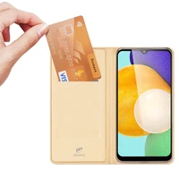 Dux Ducis Skin Pro grāmatas tipa apvalks Samsung Galaxy A03s zelta krāsas