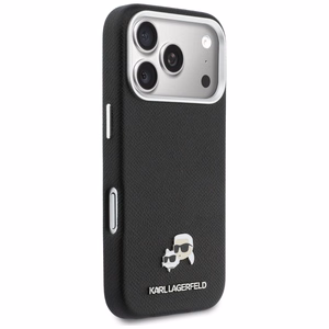 Karl Lagerfeld maciņš iPhone 17 Pro 6,3", HC MAGSAFE PU FW ar K&C galvas emblēmu, melns