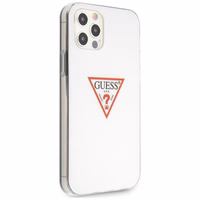 Guess GUHCP12MPCUCTLWH iPhone 12/12 Pro 6.1" balts cietais apvalks Triangle kolekcija