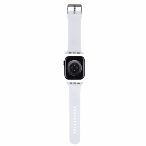 Karl Lagerfeld 3D резиновый ремешок Choupette Head Apple Watch 42/44/45/49mm - белый