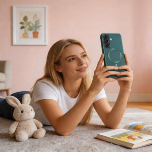 Tech-Protect MagFlex MagSafe maciņš priekš Samsung Galaxy A37 5G - caurspīdīgi zaļš