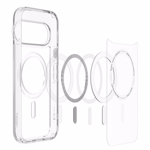 Spigen Ultra Hybrid Mag MagSafe vāciņš Google Pixel 11 Pro XL – caurspīdīgs un balts