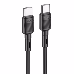 Kabelis USB C uz USB C Hoco 3A 60W 1 m X83 melns