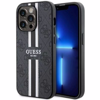 GUESS apvalks IPHONE 14 Pro Max saderīgs ar MagSafe GUHMP14XP4RPSK (4G drukātas svītras) melns