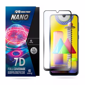 Crong 7D Nano elastīgs Glass - 9H hybrid glass the entire Samsung Galaxy M31 screen
