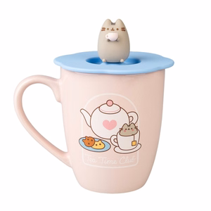 Pusheen – keramikas krūze ar silikona vāku un 3D figūriņu, 350 ml
