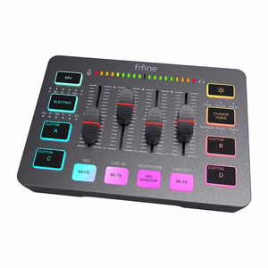 Fifine SC3 audio mikseris (melns)