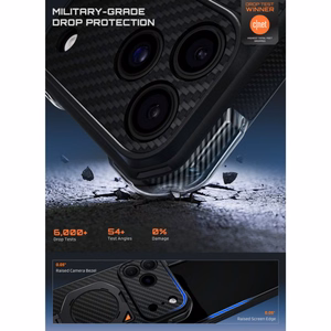 Supcase UB Aero MagSafe Aramid  iPhone 18 Pro Max / 17 Pro Max vāciņš, melns