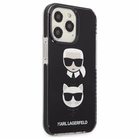 Viedtālruņa apvalks Karl Lagerfeld Karl&Choupette Head Case iPhone 13 Pro / iPhone 13 - melns