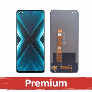 LCD Displejs Saderīgs ar Realme X3 (4G) / X50 5G Melns OEM