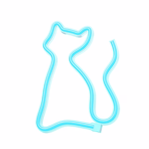 Neon LED Light CAT tirkīza NNE24 Neolia