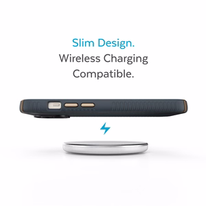 Speck Presidio2 Grip vāciņš ierīcei iPhone 15 Plus / 14 Plus, ar neslīdošu satvērienu, “Charcoal / Cool Bronze / Slate” krāsu kombinācija