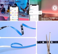 Viedā LED RGB WiFi gaismas lente Sonoff L2 Lite 5m