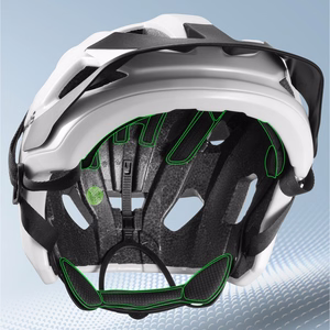 Rockbros LK-67 jauniešu velosipēda ķivere ar noņemamu nagu, 54–58 cm – balta