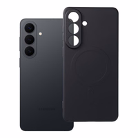 Silikona magnētiskais viedtālruņa apvalks, saderīgs ar MagSafe, paredzēts SAMSUNG S26 Edge, melns