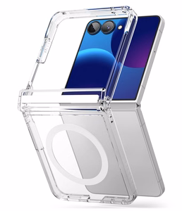 Ringke Fusion Flap Magnetic MagSafe maciņš modelim Samsung Galaxy Z Flip 8 – caurspīdīgs