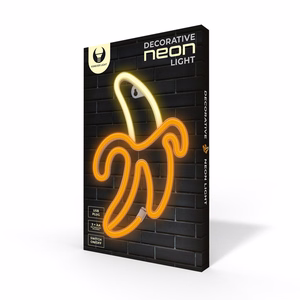 Neon LED Light BANANA balts dzeltens Bat + USB FLNE10 Forever Light