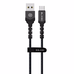 Blavec kabelis Raptor pīts - USB uz Type C - 2A 3 metri Apple CarPlay/Android Auto (CRA-UC2BG30) melns-pelēks