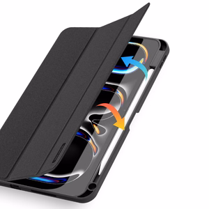 Dux Ducis Domo viedtālruņa apvalks ar atloku un viedo miega režīmu iPad Pro 11" 2024 - melns