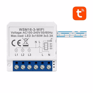 Viedais slēdža modulis WiFi Avatto WSM16-W3 TUYA