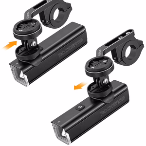 Rockbros 24610002001 priekšējais velosipēda lukturis 1000 lm + USB-C - USB-A kabelis - melns