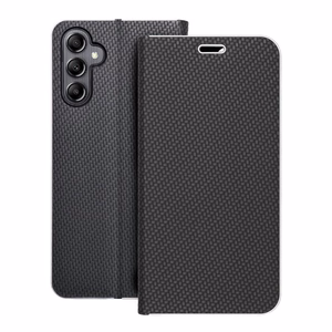 LUNA Book Carbon viedtālruņa apvalks SAMSUNG A14 4G / A14 5G melns