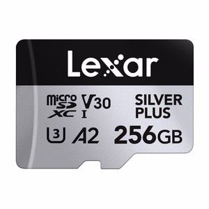 Lexar High-Performance Silver Plus microSDXC atmiņas karte 256 GB + adapteris