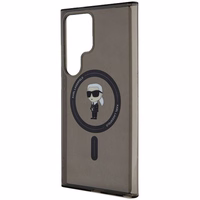 Karl Lagerfeld IML Ikonik magnētiskais viedtālruņa apvalks Samsung Galaxy S24 Ultra - melns