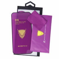 OG Premium aizsargstikls Motorola Moto G56 5G ar melnu rāmi