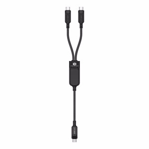 Acefast C5 USB-C - USB-C / USB-C 2in1 100W 480Mb/s kabelis - melns