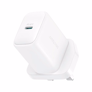 Joyroom JR-TCF20 PD 20W sienas lādētājs (UK spraudnis) ar 1 m USB-C kabeli - balts