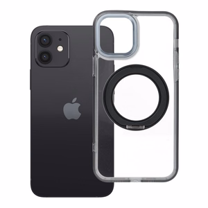 Case for iPhone 12 Frame Circle Stand compatible with MagSafe black