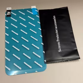 Hibrīda stikls 9H MONSTELO priekš iPhone 15 + Montāžas komplekts 10 gab.