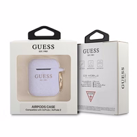 Guess GUA2SGGEU AirPods apvalks violeta/violeta Silikons Spīdumi