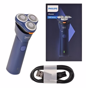 Philips 1000 Series S1881/00 – роторная мужская электробритва, тёмно-синяя