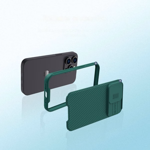 Nillkin CamShield Pro viedtālruņa apvalks iPhone 14 Pro bruņots apvalks ar kameras aizsargu zils
