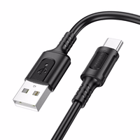 Borofone Kabel BX111 Feliz (m) - USB uz Type C - 3A 1 metrs melns