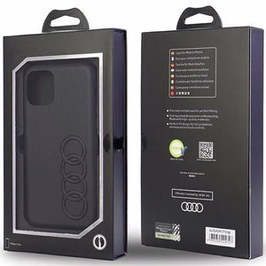 Audi sintētiskās ādas viedtālruņa apvalks iPhone 11 Pro 5.8" melns/melns cietais apvalks AU-TPUPPCIP11-TT/D1-BK