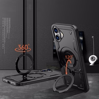 Hybrid Armor Trendy viedtālruņa apvalks ar MagSafe iPhone 16 Plus - melns