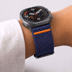 Tech-Protect Nylon Clasp siksniņa modelim Samsung Galaxy Watch Ultra 47 mm – tumši zila