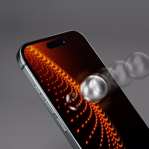 SBS aizsargstikls ar D3O tehnoloģiju ar aplikatoru iPhone 15 / iPhone 15 Pro / iPhone 16