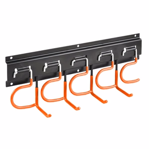 Maclean MC-193 pie sienas stiprināms dārza instrumentu organizators, tērauda, ar āķiem, maksimālā slodze 30 kg, platums 40 cm