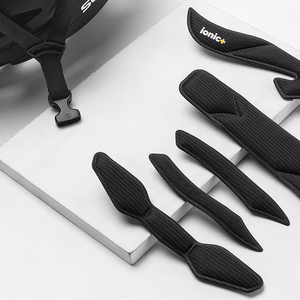 Rockbros velosipēda ķivere ar vizieri un noņemamām UV aizsargbrillēm, unisex - melna/brūna
