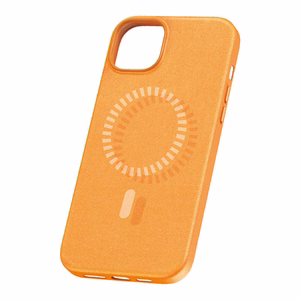 Магнитный чехол для iPhone 15 Plus Baseus Fauxther Series (Оранжевый)
