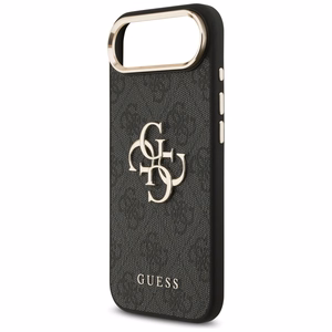 GUESS viedtālruņa apvalks IPHONE 17 Air GUHCP17M4GMGCGR (PU apvalks ar lielu 4G klasisko logotipu) zeltains melns