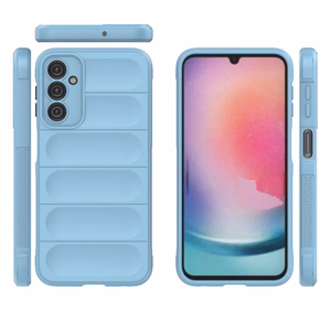Magic Shield Case for Samsung Galaxy A24 4G flexible armored cover light blue