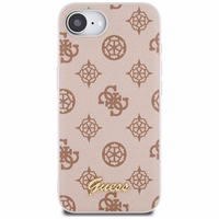 Guess Peony Script Logo magnētiskais viedtālruņa apvalks iPhone 16e - brūns