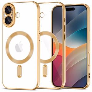 Tech-Protect MagFlex Magnētiskais viedtālruņa apvalks iPhone 17 - Caurspīdīgs zelta
