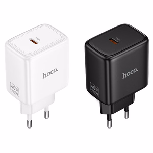 Telefona GaN lādētājs Hoco USB C PD AVS 40W max 60W N83 melns